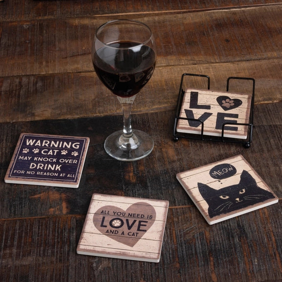 Cat Love Coaster Set