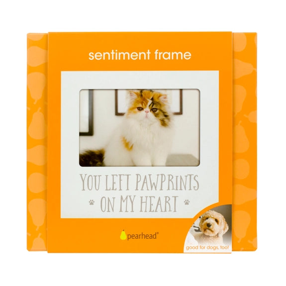 "You Left Pawprints on My Heart" Photo Frame