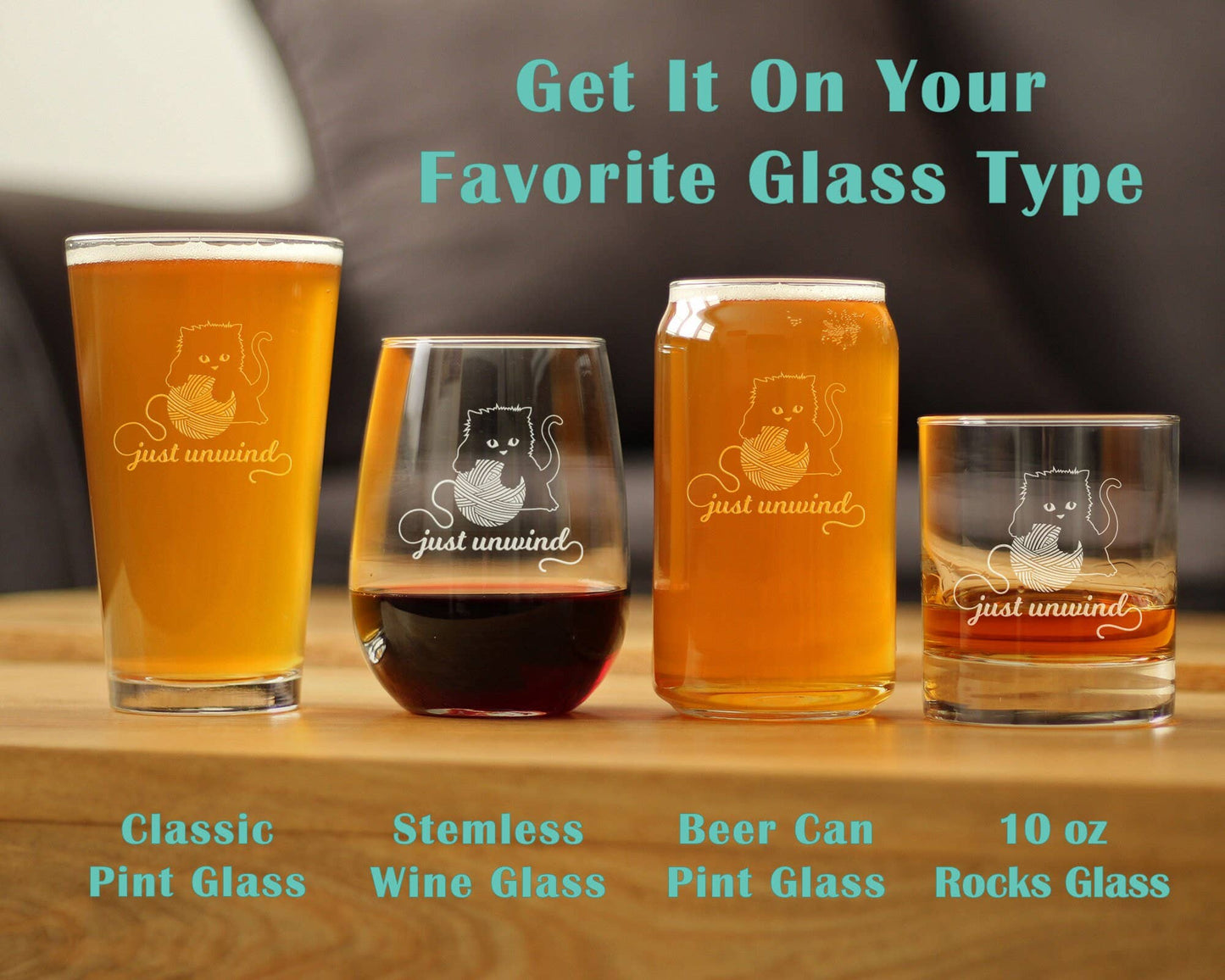Just Unwind Stemless Wine Glass