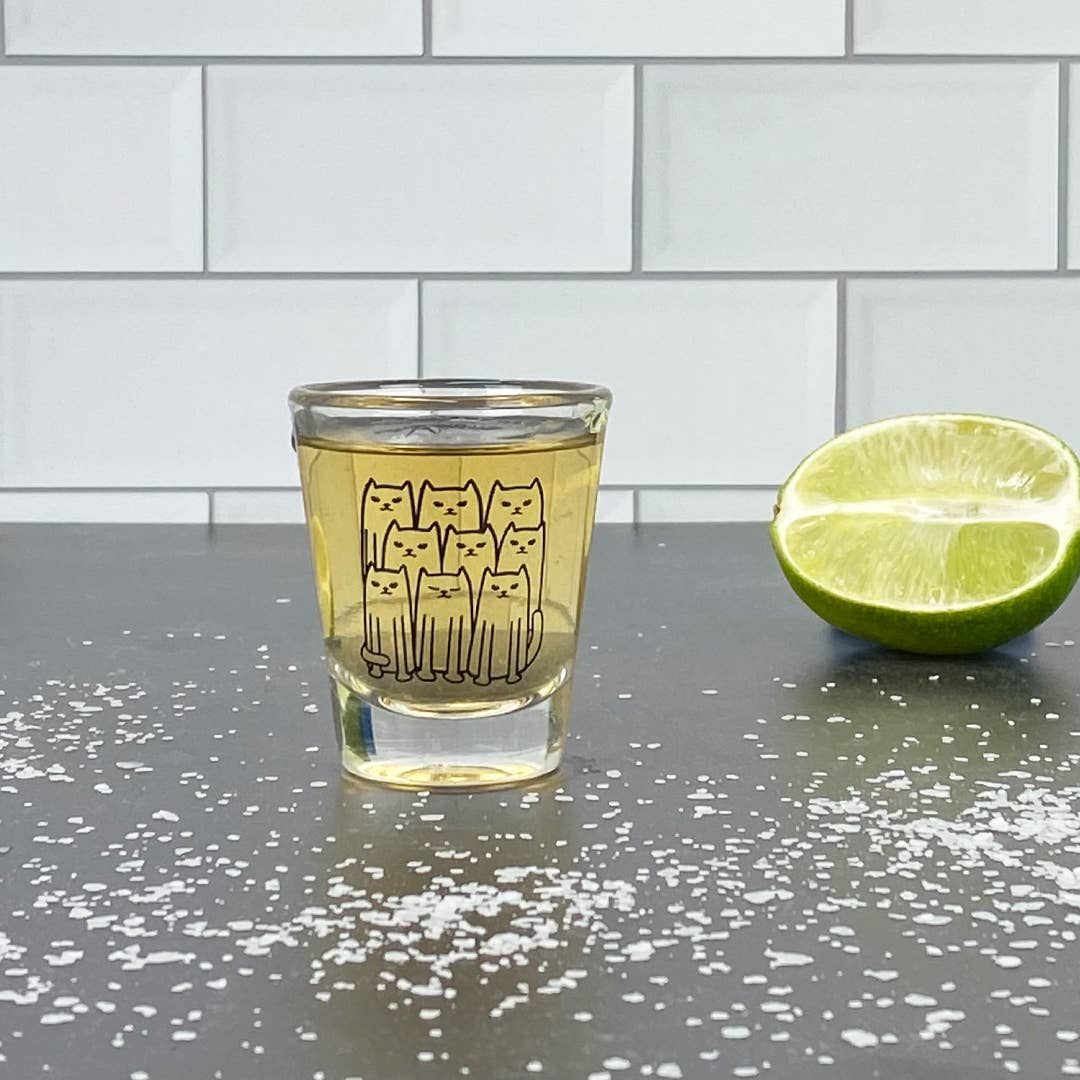 Whimsical Cat Shot Glass