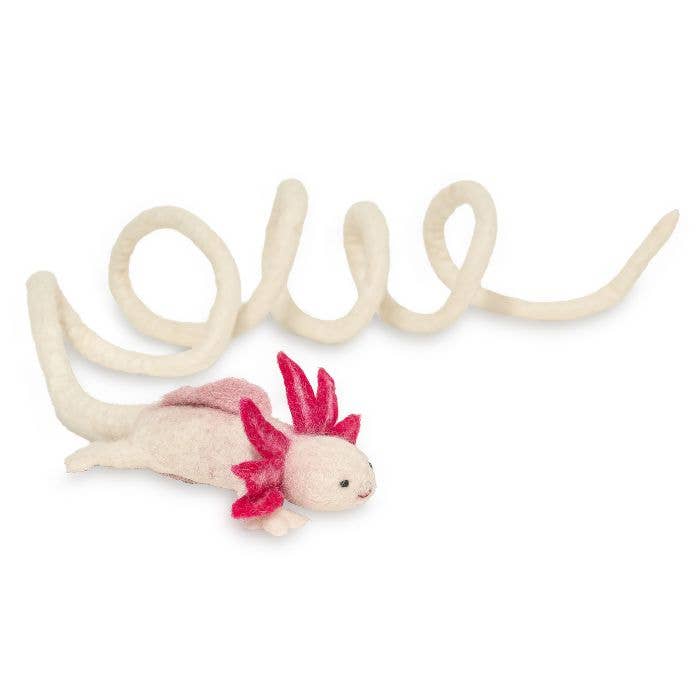 Wool Axolotl Cat Toy with a 5-Foot Long Tether