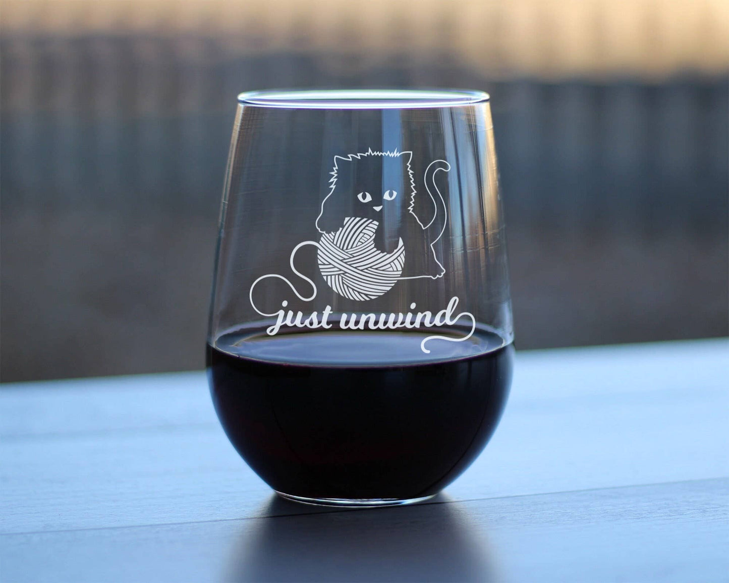 Just Unwind Stemless Wine Glass