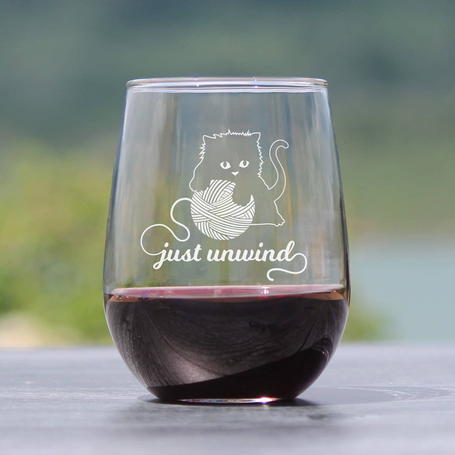 Just Unwind Stemless Wine Glass