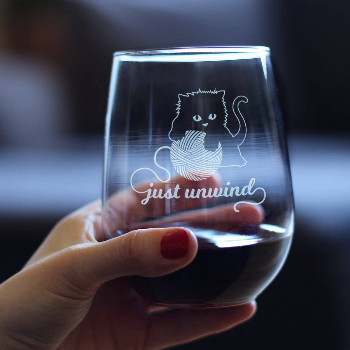Just Unwind Stemless Wine Glass