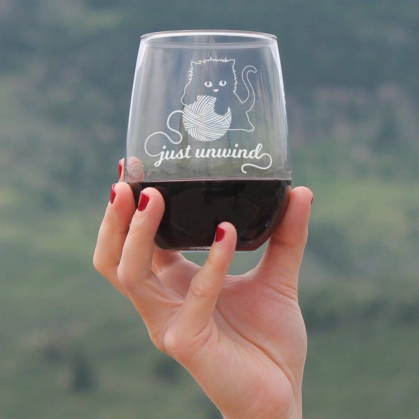 Just Unwind Stemless Wine Glass